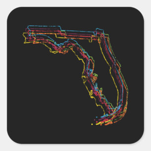 Florida Stolz Quadratischer Aufkleber