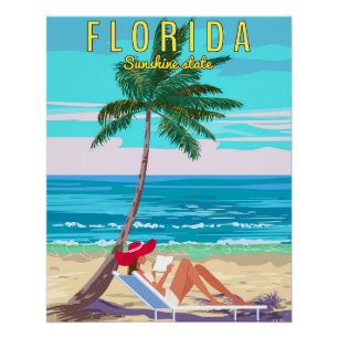 Florida-Strand Retroplakat Poster