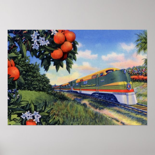 Florida Streamliner Orange Blossom Sonderzug Poster (Vorne)