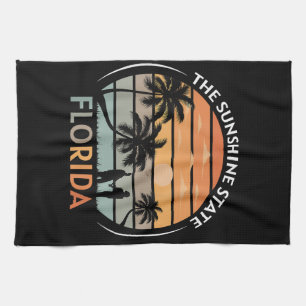 Florida Summer Beach Vintag Sunset Geschirrtuch