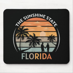 Florida Summer Beach Vintag Sunset Mousepad