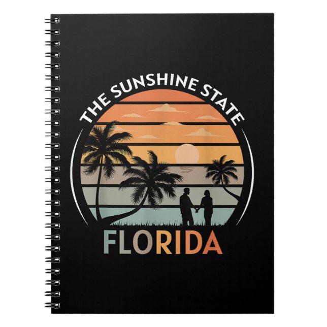 Florida Summer Beach Vintag Sunset Notizblock (Vorderseite)