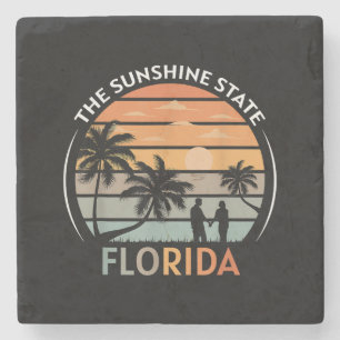 Florida Summer Beach Vintag Sunset Steinuntersetzer