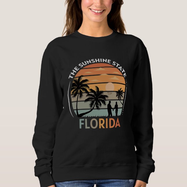 Florida Summer Beach Vintage Sunset  1 Sweatshirt (Vorderseite)