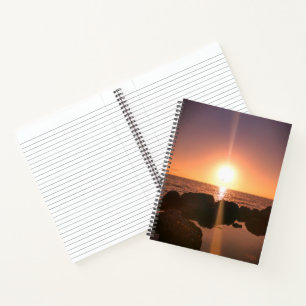 Florida Sunset am Strand Natürliche Fotografie Notizbuch