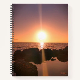 Florida Sunset am Strand Natürliche Fotografie Notizbuch