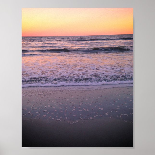 Florida Sunset Beach Ocean Photo Poster (Devant)