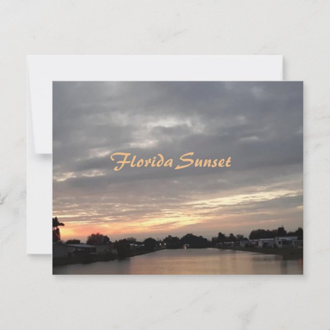 FLORIDA SUNSET GREETCARD KARTE (Vorderseite)