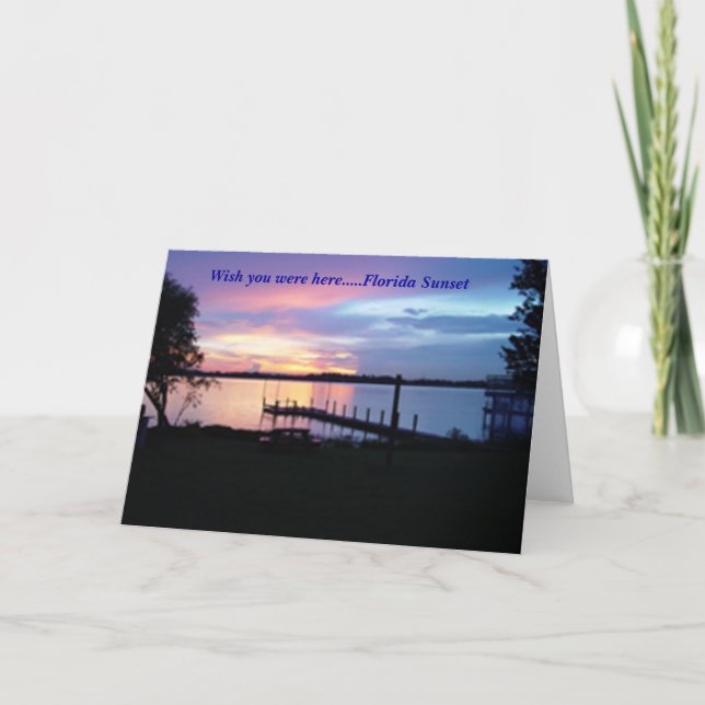 Florida Sunset Karte (Vorderseite)