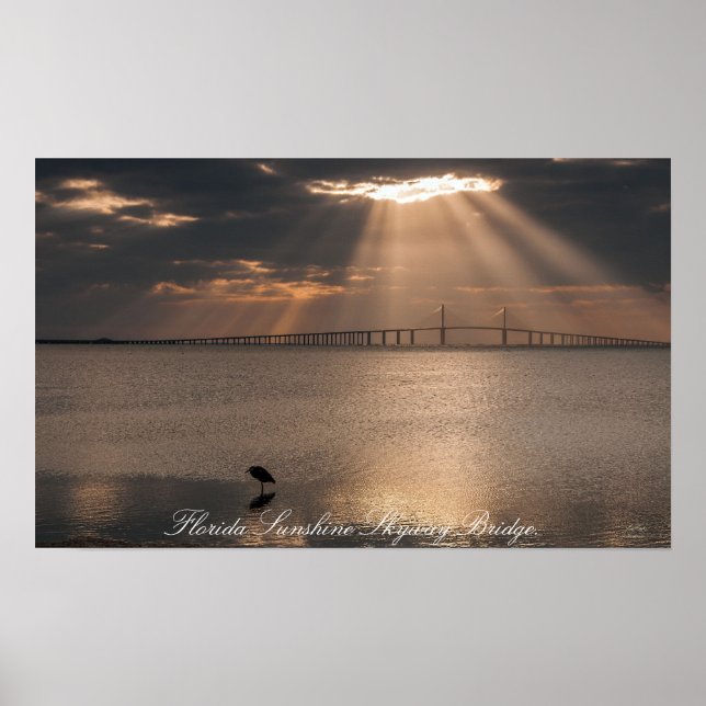 Florida Sunshine Skyway Bridge Print Poster (Vorne)