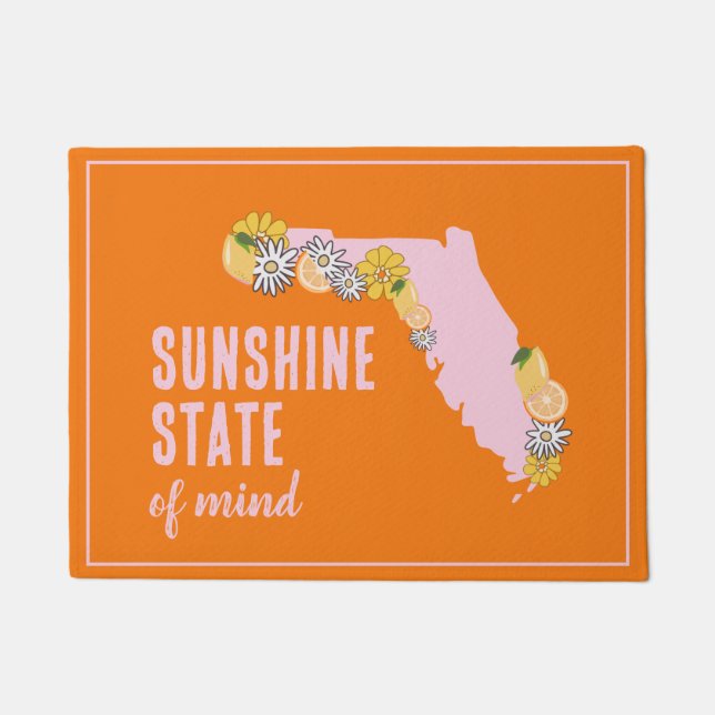 Florida Sunshine Staat Willkommen Fußmatte (Vorderseite)