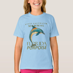 Florida-Süßwassersäugetier-Schweinswal-Design T-Shirt