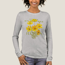 Florida Territory Coreopsis Wildflower Design Tri-Blend Shirt