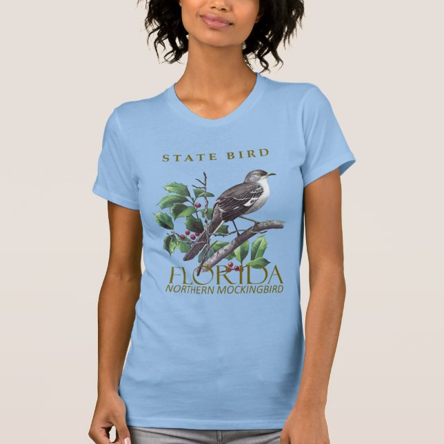 Florida Territory Northern Mockingbird Design T-Shirt (Vorderseite)