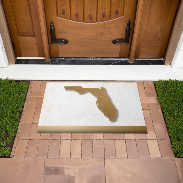 Florida Theme Elegant Modern Chic Gold & Marble   Fußmatte (Außenbereich)