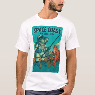 Florida Themed Spacefefisch T - Shirt Design