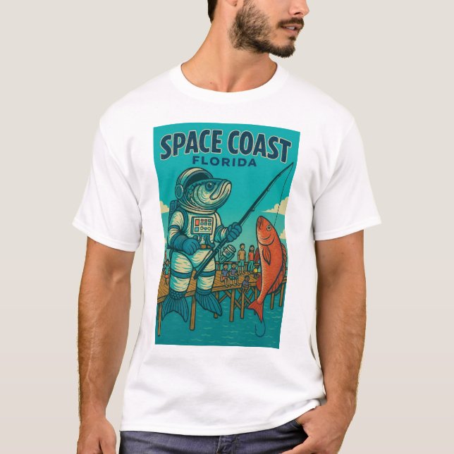 Florida Themed Spacefefisch T - Shirt Design (Vorderseite)