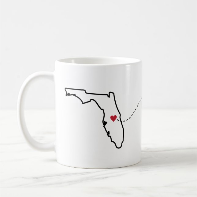 Florida to Iowa - Heart2Heart Coffee Tasse (Links)