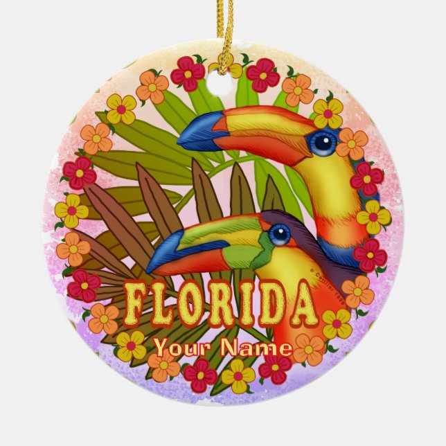 Florida Toucans Keramik Ornament (Vorne)