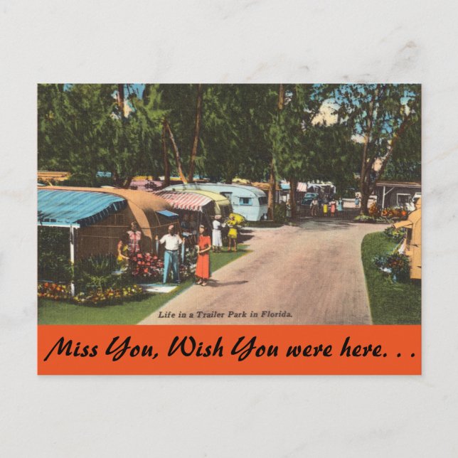 Florida, Trailer Park Postkarte (Vorderseite)