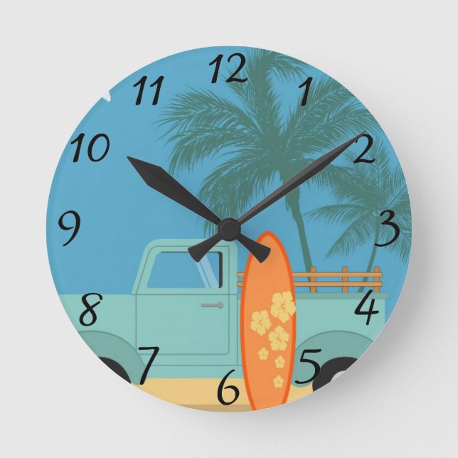 Florida:Travel Wall Clock Runde Wanduhr (Vorderseite)