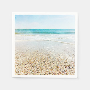 Florida Tropical Beach Sand Ocean Waves Muscheln Serviette