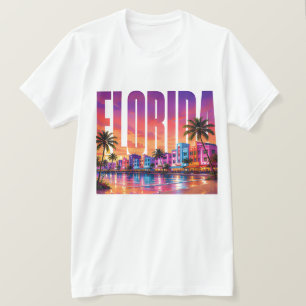 Florida Tropische Küstenlinie Sonnenschein Paradie T-Shirt