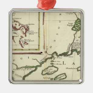 Florida, überlegene Seen, Bahamas Silbernes Ornament