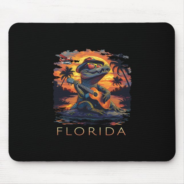 Florida Urlaub Süßer Alligator  Mousepad (Vorne)