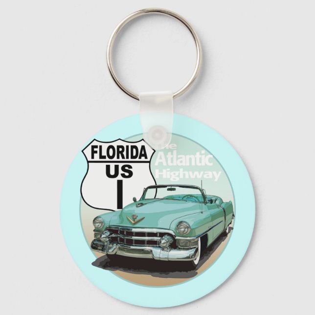 Florida US Route 1 - Atlantische Autobahn Schlüsselanhänger (Vorderseite)