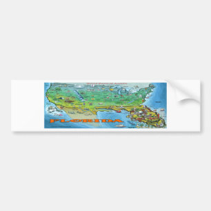 Florida USA Karte Autoaufkleber