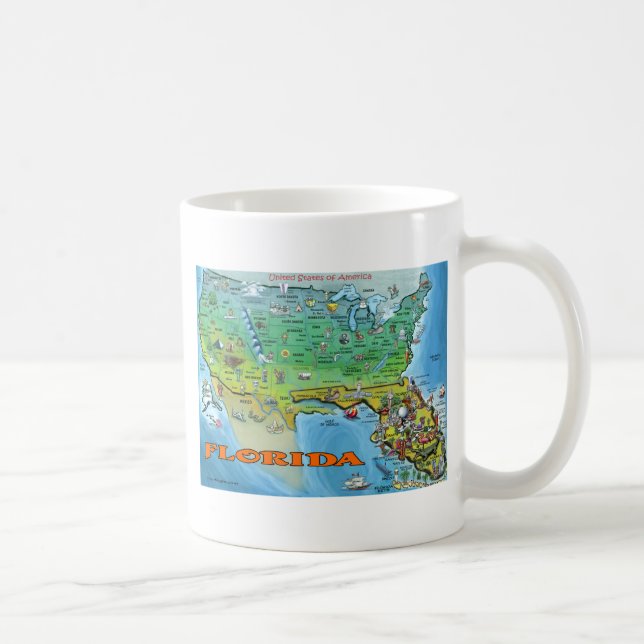 Florida USA Karte Kaffeetasse (Rechts)