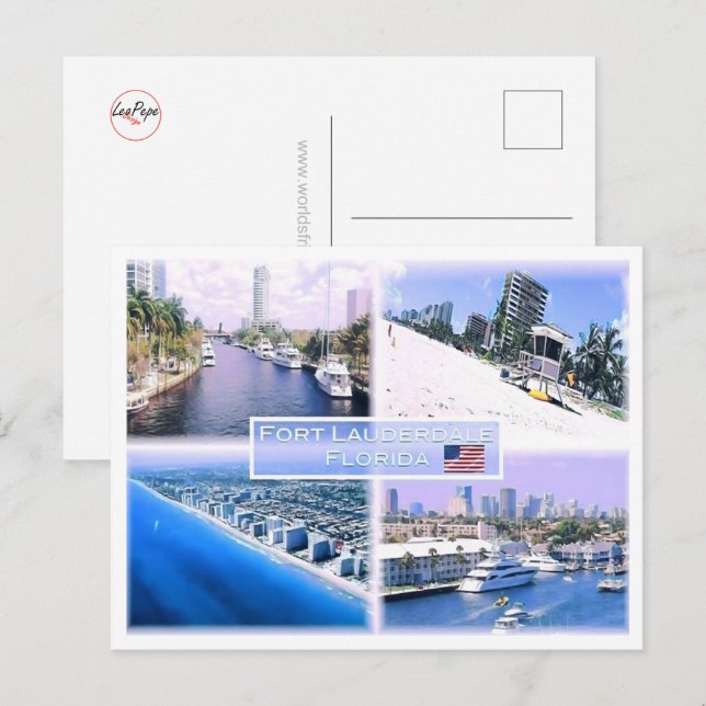 Florida - USA - Mosaik - Postkarte (Vorne/Hinten)