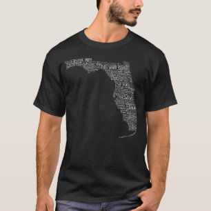 Florida USA Slang Word Art Map T - Shirts