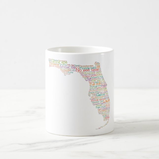 Florida USA Slang Word Karte  Kaffeetasse (Mittel)