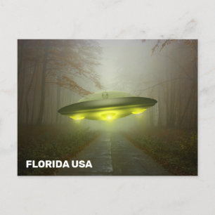 FLORIDA USA SPACESHIP UFO ART Postkarten