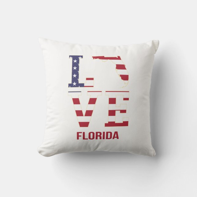 Florida USA Staat Liebe Kissen (Vorderseite)