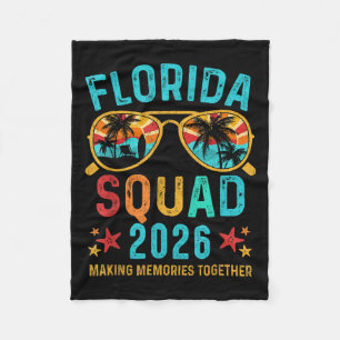 Florida Vacation Squad 2026 Familie Matching Vinta Fleecedecke