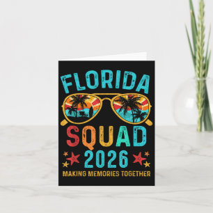 Florida Vacation Squad 2026 Familie Matching Vinta Karte