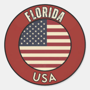 Florida Vereinigte Staaten von Amerika Runder Aufkleber