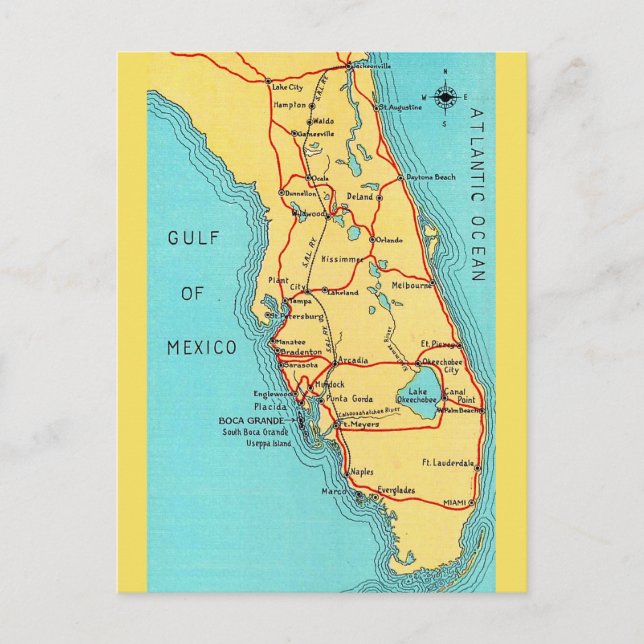 Florida Vintage Karte (Vorderseite)