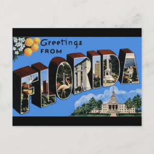 Florida Vintage Reise Postkarte
