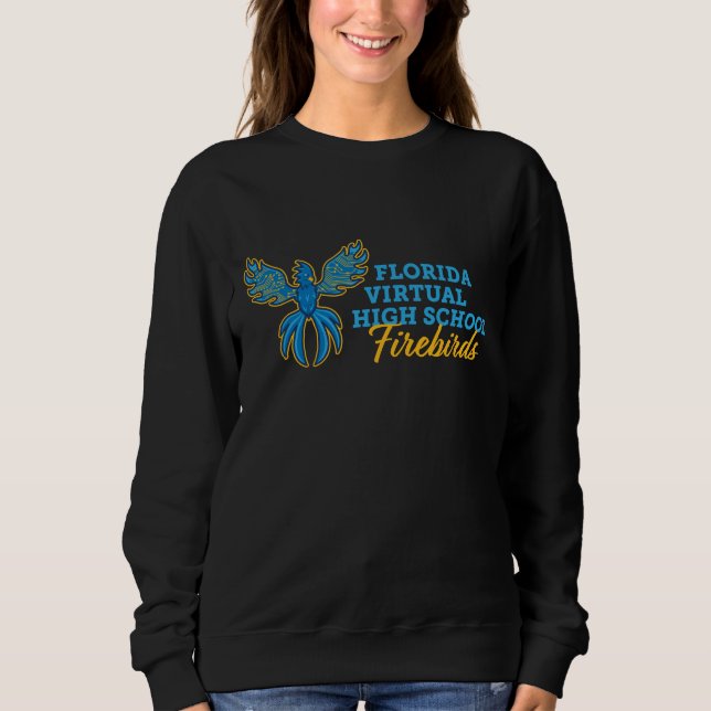 Florida Virtual High School Feuervögel, schwarz Sweatshirt (Vorderseite)