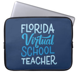 Florida Virtual School Lehrer Handlettering Laptopschutzhülle