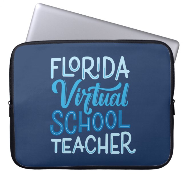 Florida Virtual School Lehrer Handlettering Laptopschutzhülle (Vorderseite)
