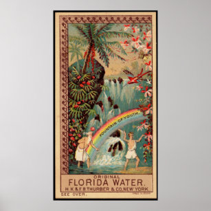 Florida Wasserbrunnen Vintag Poster