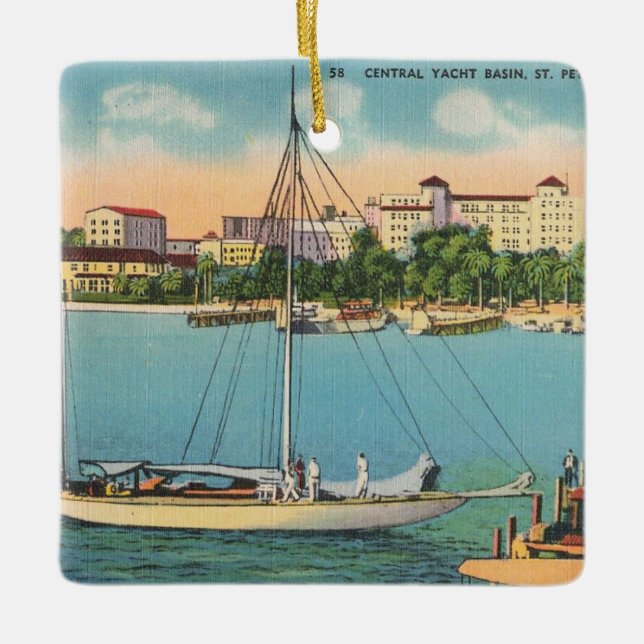Florida-Wasserfront in St. Petersburg Keramikornament (Vorderseite)