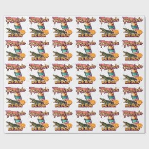 Florida We Run Sonnenuntergang Alligator Flamingo Geschenkpapier