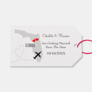 Florida Wedding speichert das Datum Geschenkanhänger