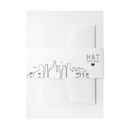 Florida Wedding Stylized | Skyline Monogram Einladungsbanderole